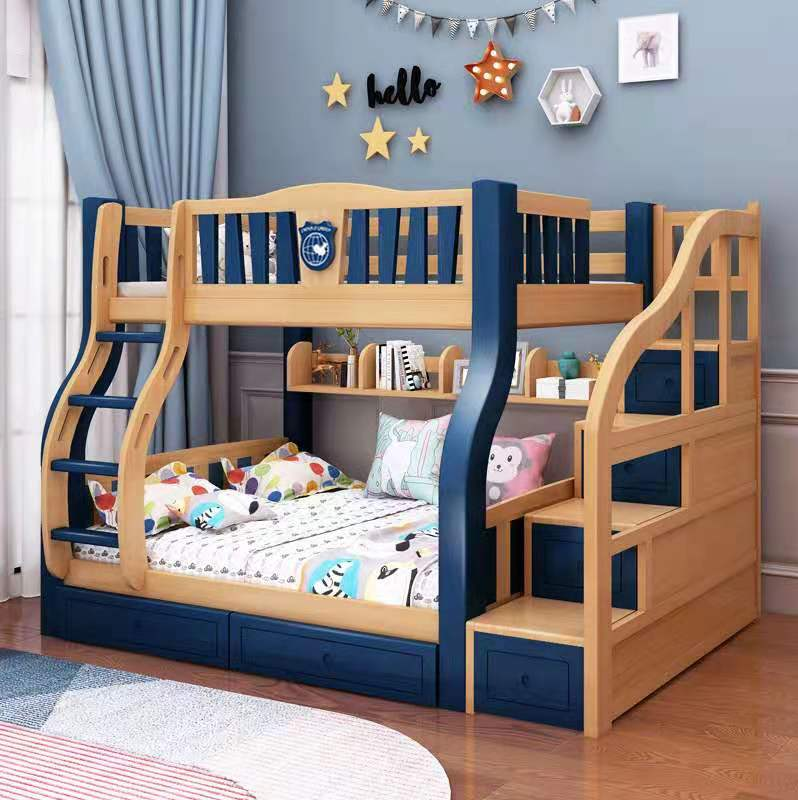 【Furniture】【BS】Twin Full Twin double over double Bunk Beds for Kids adult with Ladder