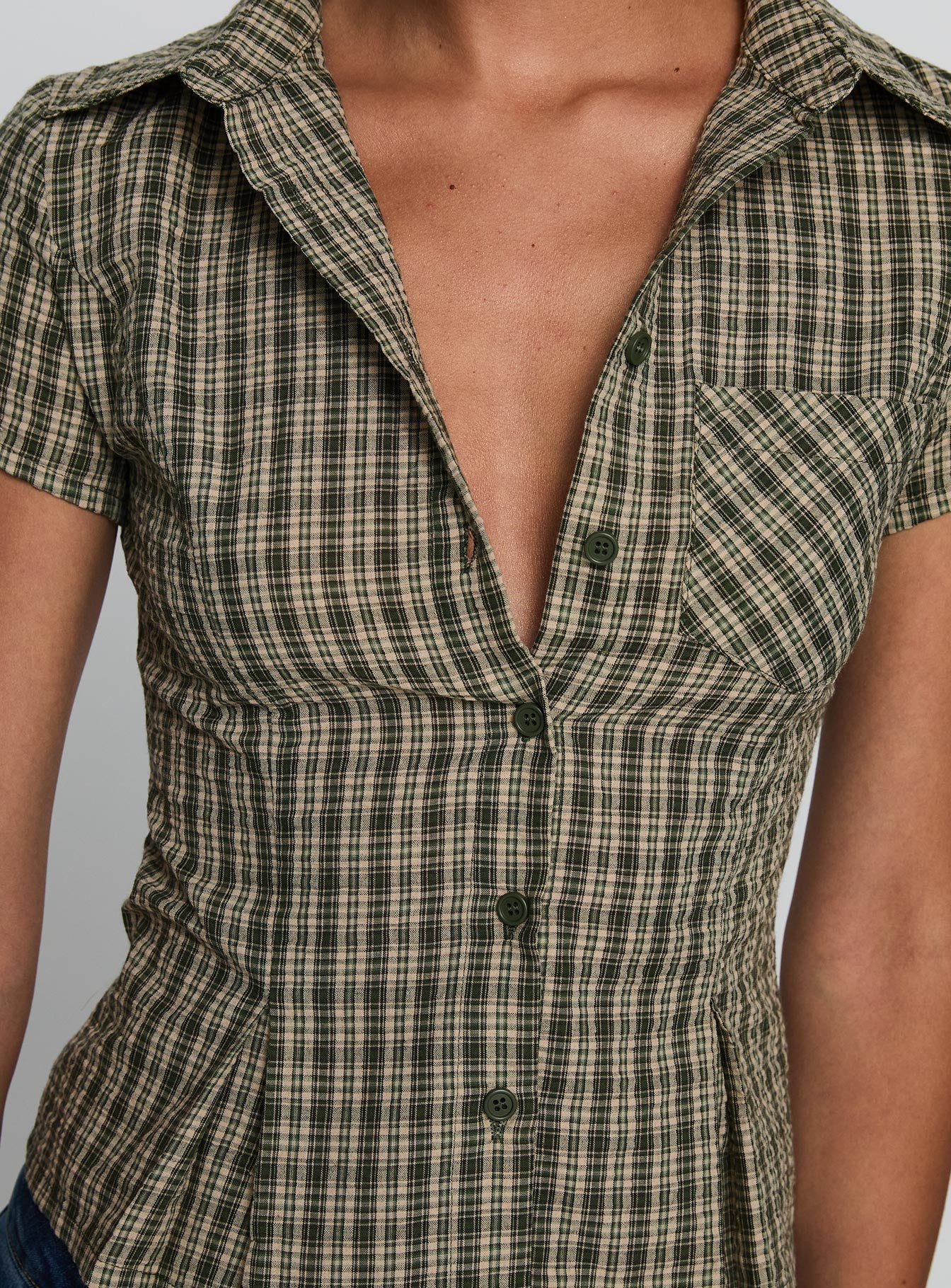 Alma Mater Top Green Check