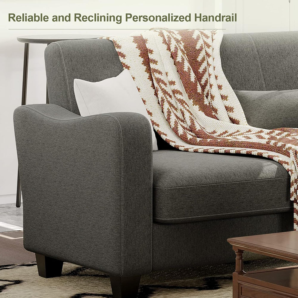 Belffin Fabric L Shaped Sofa Small Sectional Couch