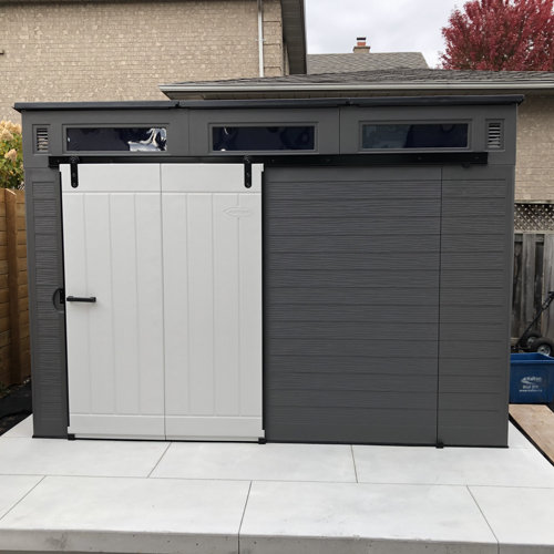 【Storage Shed】Modernist 10X7 ft Barn Door Storage Shed