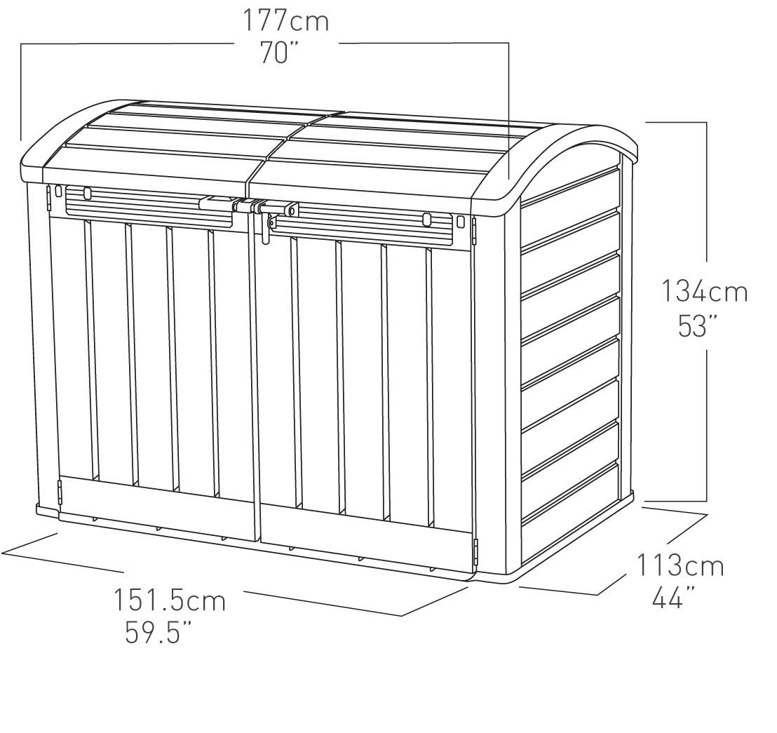 【Storage Shed】【BS】Keter Store-It Out Ultra Outdoor Garden Storage, Bike Shed, Bin Store and More