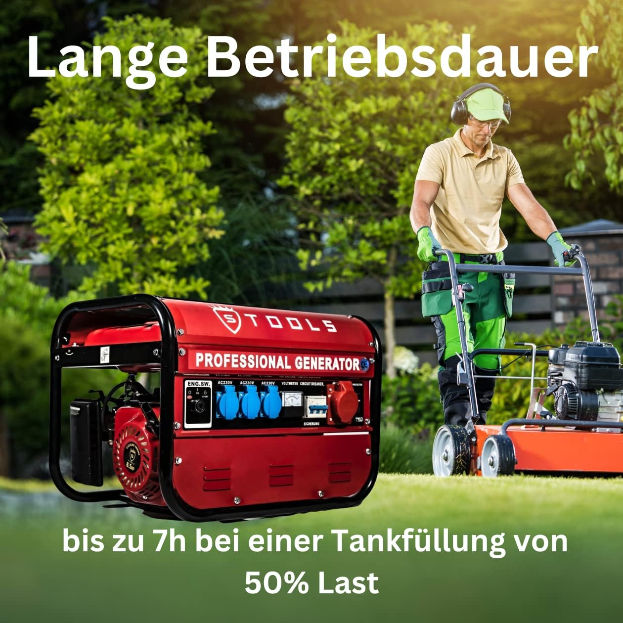 URUSANA Generator Inverter Silent 4900 Watt 6.5 Horsepower Generator, 4-Stroke Engine, ERD-9500