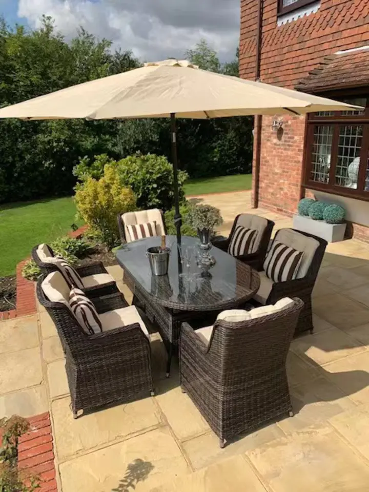 Set of 6 Portland Armchairs 1.6m Rectangle