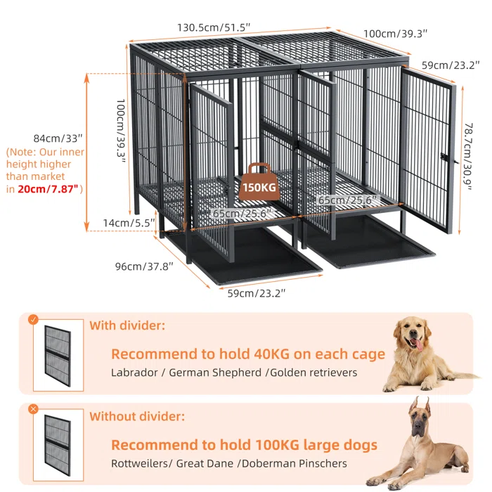 Duval Divider Pet Cage