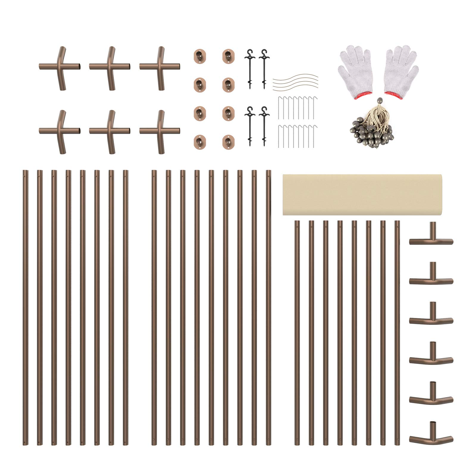 10x20ft Heavy Duty Carport, Portable Garage for Auto, Boat Market stall, Car Tent Windows, Beige