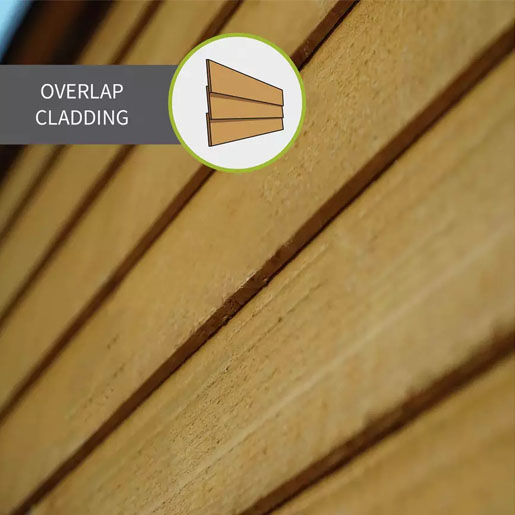 Mercia Wooden 8 x 6ft Overlap Garden Shed