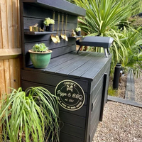 Outdoor Pizza oven kitchen/ pizza server/ BBQ table with full Cupboard